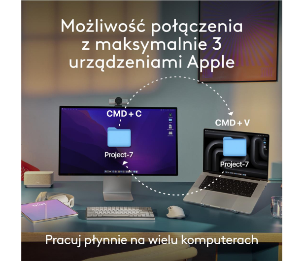 LOGITECH Klawiatura MX Keys S for Mac Space Grey US 920-011637 - 1261398 - zdjęcie 12